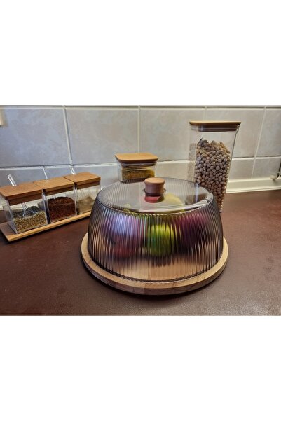 WLLN Swan Striped Kek Fanusu 29 Cm Füme