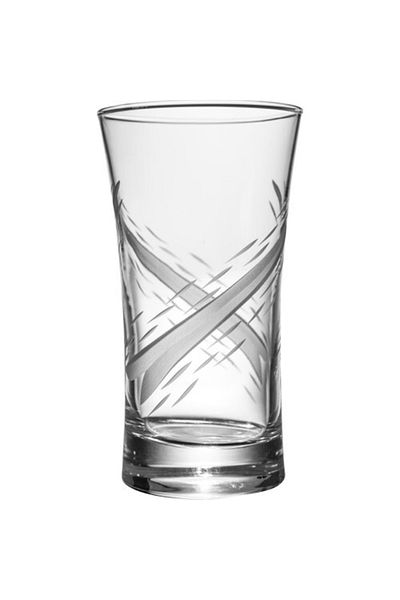 KCD Estella Cut Hand Decor Gilded 6 Pieces Patterned Water and Soft Drink Glass Set