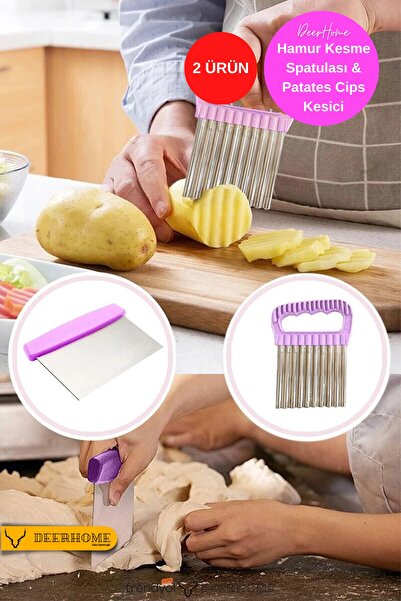 Mercan Hamur Kesme Spatulası & Patates Cips Kesici