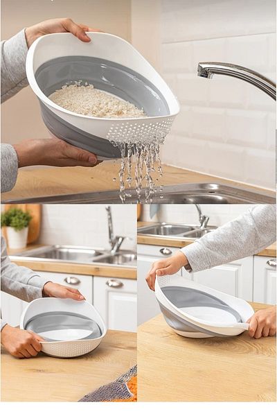 AHİR TİCARET Multifunctional Folding with Strainer Badya Ak-726