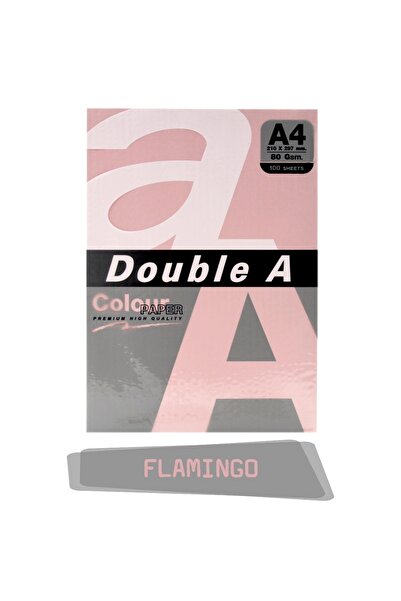 DOUBLE A 100 Pieces A4 80 Gr Flamingo Colored Copy Paper