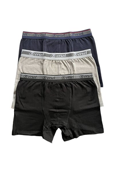 Bersel Μικτό Σετ 3 Ανδρικά χτενισμένα βαμβακερά μπόξερ