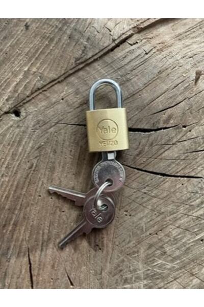 Yale Pirinç Asma Kilit 20mm Paslanmaz Contalı Mini Asma Kilit