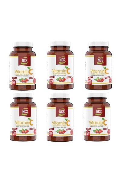 NCS Vitamin C 1000 Mg 120 Tablet Rosehip Beta Glucan Zinc X 6 Box