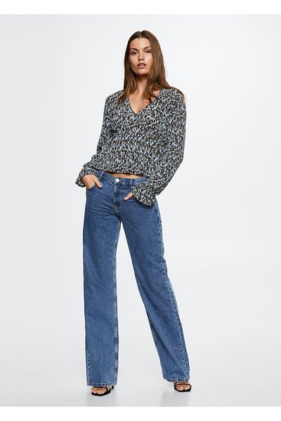 MANGO Woman Bluză fluidă cu modele texturi