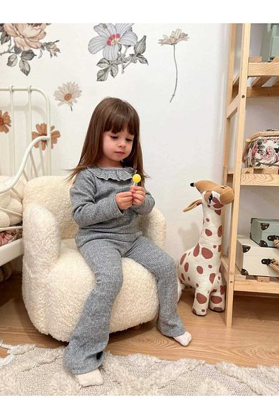 BOBBY JR KİDSWEAR Baby Collar Spanish Leg Tights Suit Suitable for Baby Skin