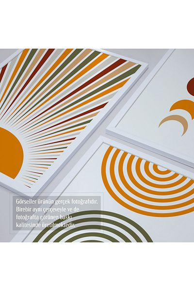 HOMEPACK Λευκό Πλαστικοποιημένο Σετ Πλαίσιο 3 τεμαχίων Πίνακας Hpn013 Hpn013