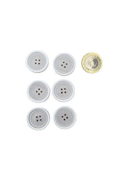 e tuhafiye 16 Pieces White Coat, Jacket, Coat Button