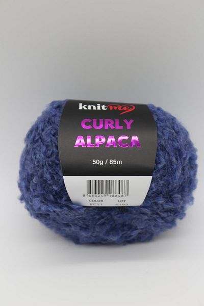 knitme Curly Alpaca - Μαλακό βελούδινο σχοινί με σγουρή υφή με μίξη από αλπακά και μαλλί