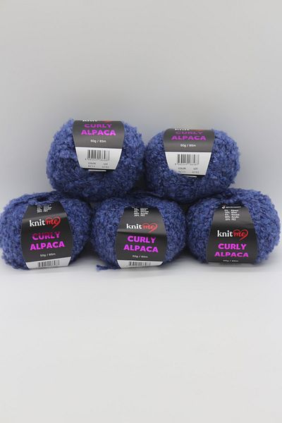 knitme Curly Alpaca - Μαλακό βελούδινο σχοινί με σγουρή υφή με μίξη από αλπακά και μαλλί