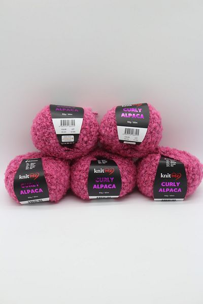 knitme Curly Alpaca - Μαλακό βελούδινο σχοινί με σγουρή υφή με μίξη από αλπακά και μαλλί