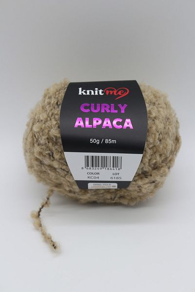 knitme Къдрава алпака - Къдрава текстурирана мека плюшена прежда от алпака и вълна