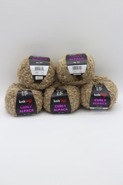 knitme Къдрава алпака - Къдрава текстурирана мека плюшена прежда от алпака и вълна