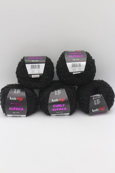 knitme Curly Alpaca - Μαλακό βελούδινο σχοινί με σγουρή υφή με μίξη από αλπακά και μαλλί