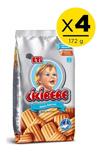 Eti Cicibebe Bebek Bisküvisi 172 G X 4 Adet