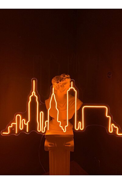 dekoraven New York Neon Led Tabela Dekoratif Aydınlatma (85x33cm)