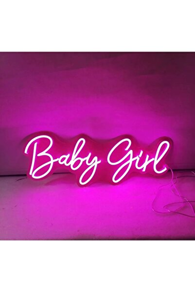 dekoraven Baby Girl Yazılı Neon Tabela Dekoratif Aydınlatma