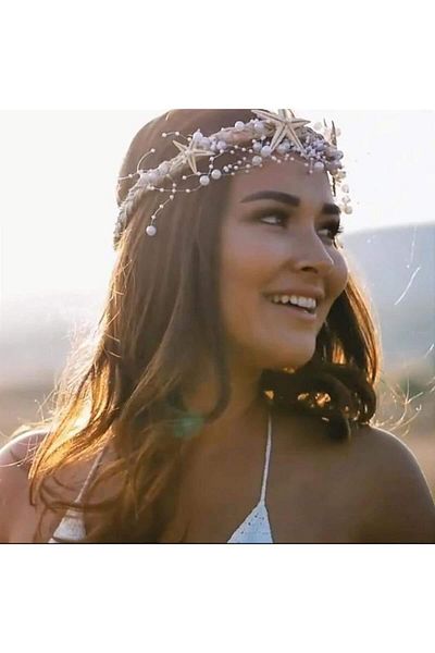 nesilaksesuar Accesoriu special pentru păr Design special Accesoriu pentru păr stea de mare – Coroană – Coroană – Coroană