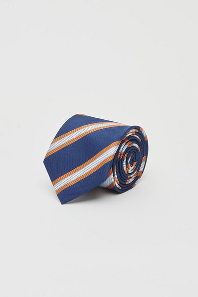 ALTINYILDIZ CLASSICS Men's Navy Blue-Brown Patterned Navy Brown Classic Tie