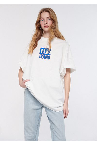 Mavi Tricou Alb Imprimat Blugi Mv Boyfriend 1611538 -70057