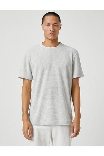 Koton 3sam10070hk Men's T-shirt Gray