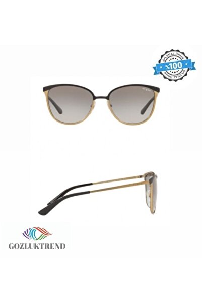 Vogue Kadın Güneş Gözlüğü Mat Ön Kısım Fırçalanmış / Altın Rengi 4002s 513411...