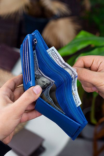 Garbalia Madrid Γνήσιο δέρμα Rfid Blocking Petrol Blue Ανδρικό πορτοφόλι με θήκη νομισμάτων