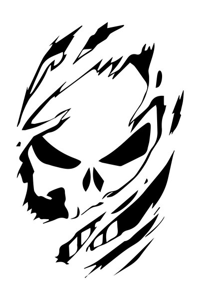 MegaSticker ملصق جمجمة ثلاثي الأبعاد مقاس 9 × 14 سم - سيارة، دراجة نارية، خوذ...