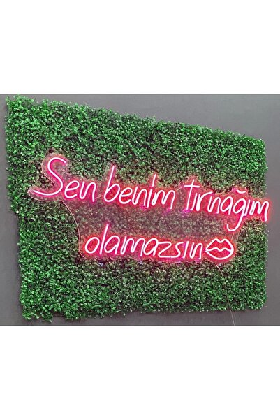 dekoraven Sen Benim Tırnağım Olamazsın Yazılı Neon Tabela Güzellik Merkezi Ku...