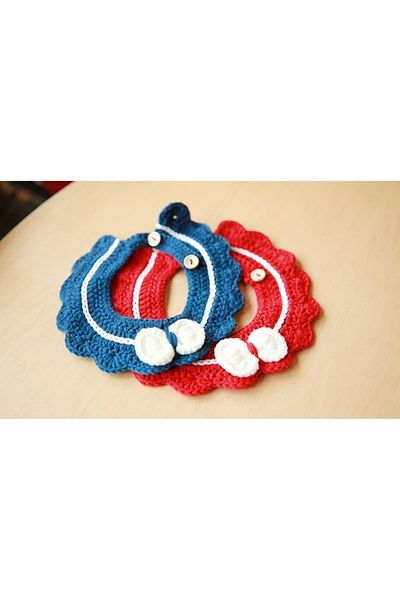 ayörme Cat Dog Neck Collar Bow Tie Patterned Knitted Neck Collar Apron