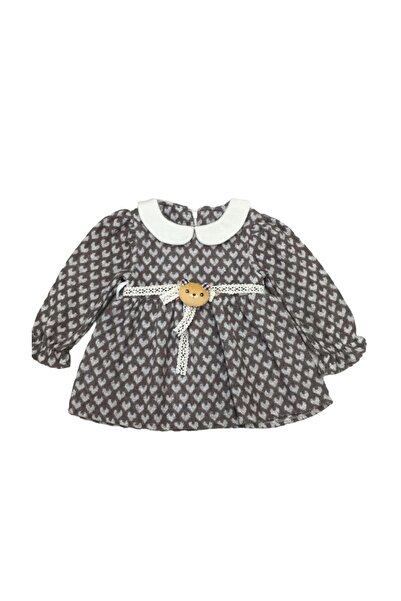 Cumino Kışlık Kız Bebek Bej Elbise 2121