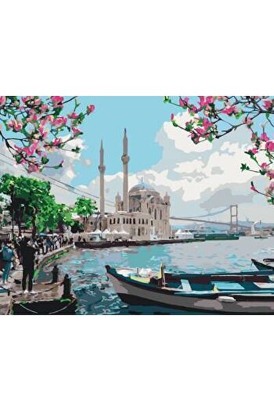 kendinyaphobi Sayılarla Boyama Seti Çerçeveli Kasnaklı Ortaköy Camisinde Baha...