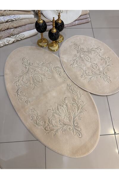 incisecrethome Setul nostru de covorașe brodate Maras Işi Cappuccino este format din 2 piese.