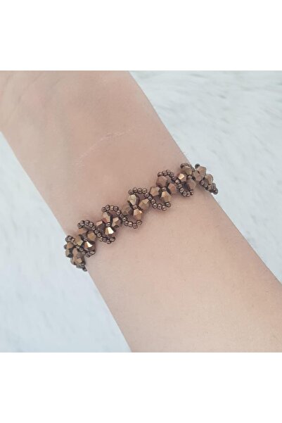 Handmade By HLY Handmade Crystal Stone Detailed Choker Set Necklace & Bracelet