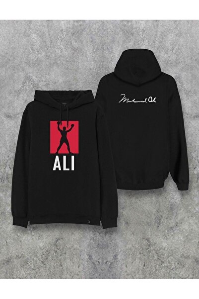 Resiliente Oversize Muhammed Ali Logo Baskılı Hoodie