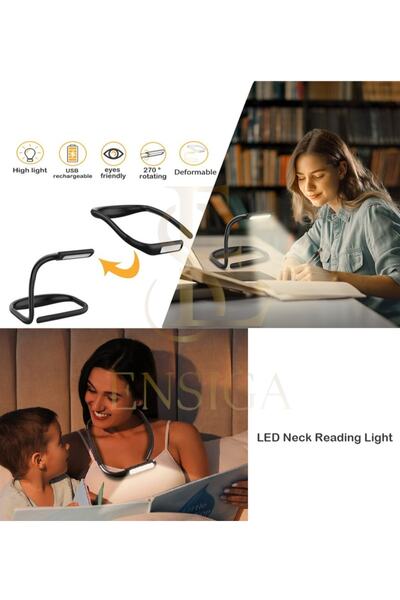EN SİGA Led Boyun Işığı, Göz Koruyucu, Mavi Kitap Işığı, Şarj Edilebilir, Led...