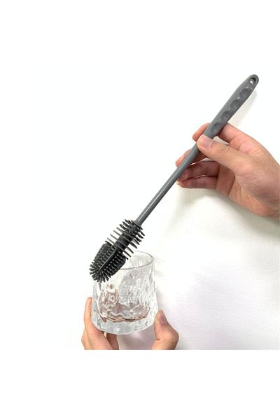 MENFRY Long Handled Silicone Cup and Jar Washing Brush