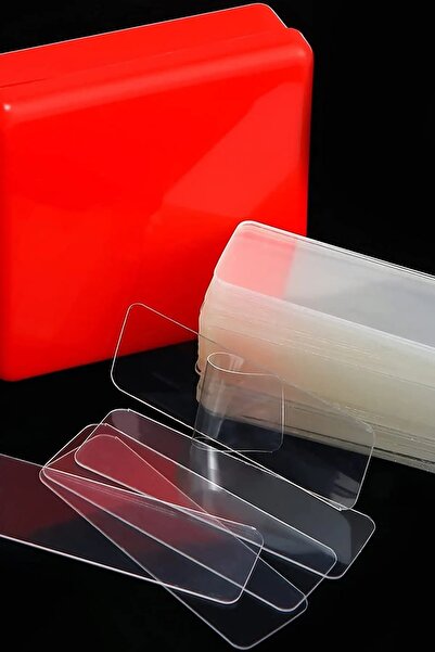 Luti Concept Iz Bırakmaz Çift Taraflı Şeffaf Bant Nano Güçlü Yapışkan Jel Çif...