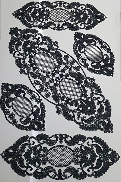 WENESSİ Anglez Cord Embroidered Oval Set of 5