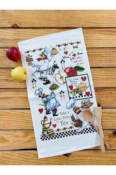Neweste Kitchen Towel Tea Towel Kitchen Cotton Printed Hand Towel Patterned Towel 30*50 Cm Single