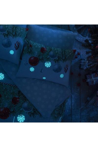 Taç Double Crown Glow Shining Duvet Cover Set - Snowflake