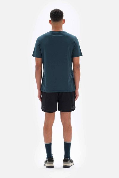 Dagi Petrol Herren-T-Shirt mit Drop Shot-Aufdruck