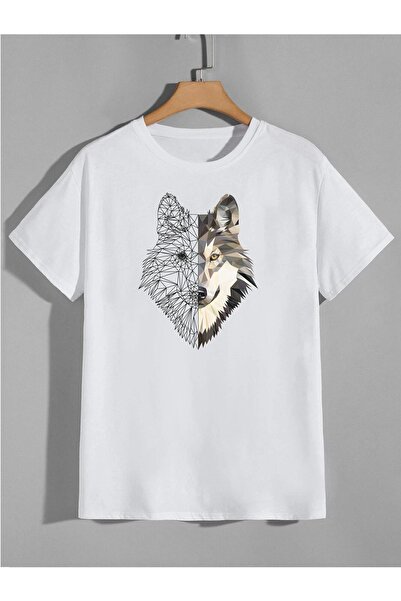 Deocept Tricou oversize unisex cu imprimeu lup