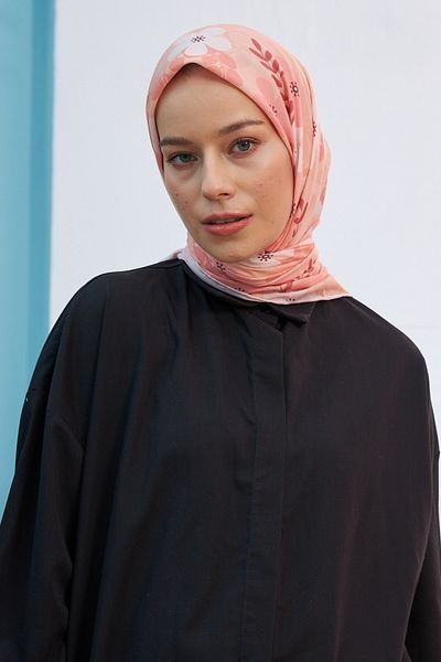 İpekhan Φουλάρι βισκόζης από βαμβάκι Daisy Salmon