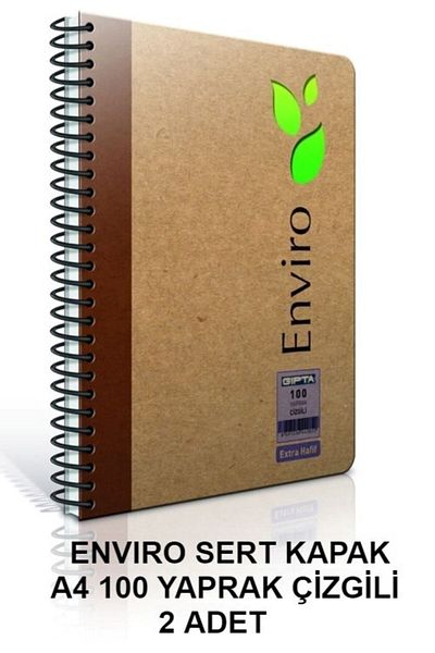 Gıpta Enviro Spiral A4 100 coli cu linii (2 bucăți)