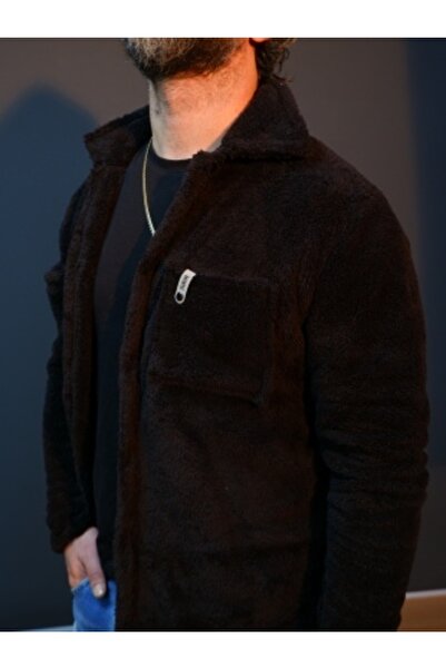 S&R FASHION Μαύρο βελούδινο στήθος δερμάτινο μπουφάν με ετικέτα με κουμπιά