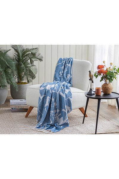 English Home Σάλι καναπέ Alita Navy Blue - 130x170 εκ
