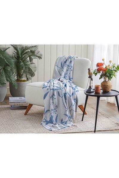 English Home Σάλι καναπέ Alita Navy Blue - 130x170 εκ