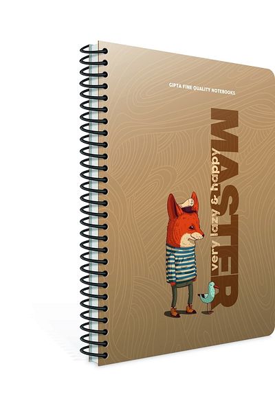 Gıpta Lazy Master Spiral Paper Cover Notebook A4 80 Sheets Lined (2 Pieces)
