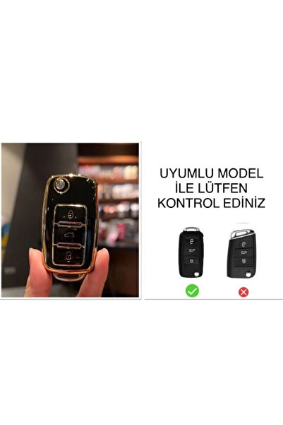 ŞENYILDIZ AKSESUAR Skoda Super B Octavia Yeti Fabia - حافظة حماية مفاتيح فاخر...